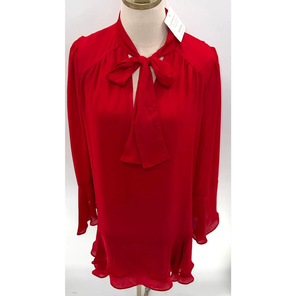 Parker Flared Sleeved Ruffled & Lined, Loose Fit Dress NWT-L